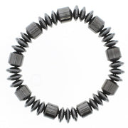 Magnetic Hematite Round Metal Bracelet