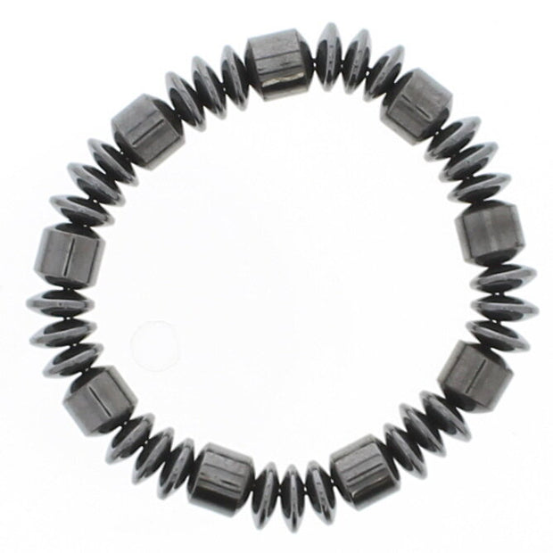 Magnetic Hematite Round Metal Bracelet