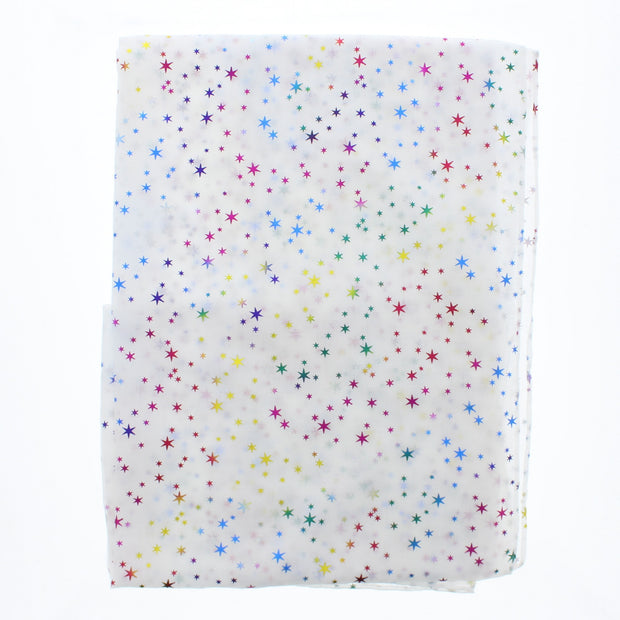 Scarf with Rainbow Foil Stars