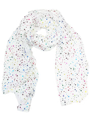 Scarf with Rainbow Foil Stars