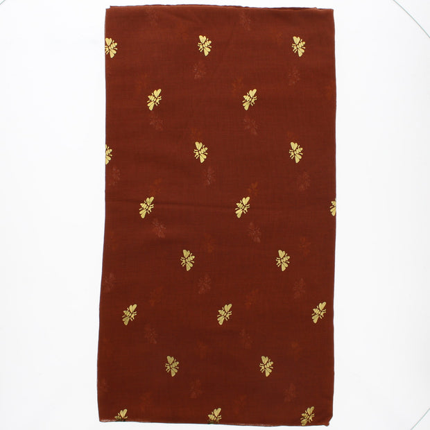 Scarf with Gold Foil Bees