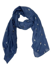 Scarf with Silver Foil Bees