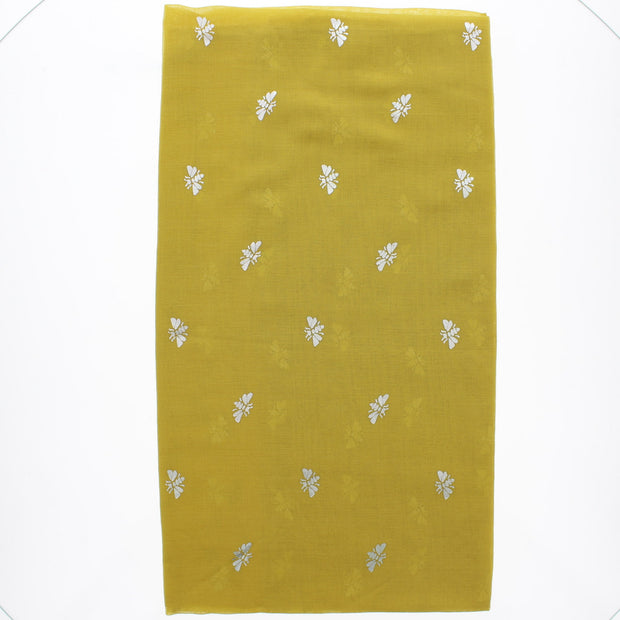 Scarf with Silver Foil Bees