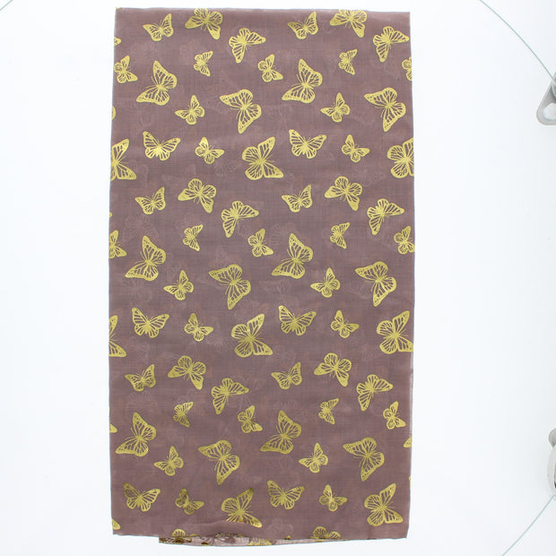 Scarf with Mini Gold Foil Butterflies