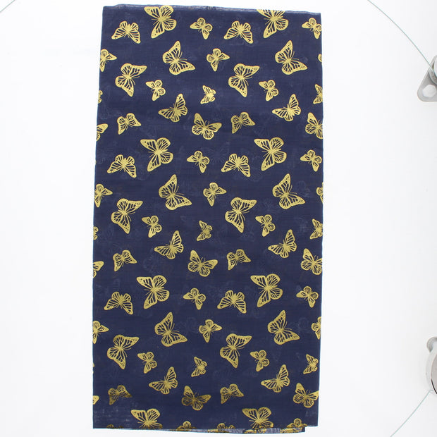 Scarf with Mini Gold Foil Butterflies