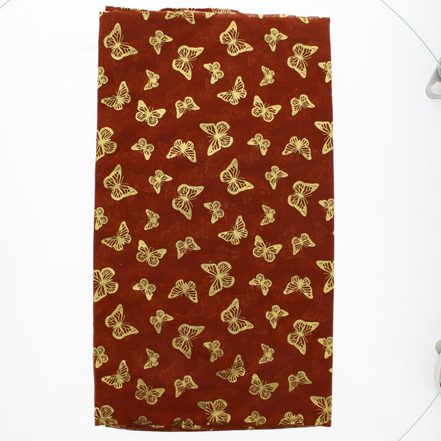 Scarf with Mini Gold Foil Butterflies