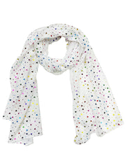 Scarf with Rainbow Foil Hearts