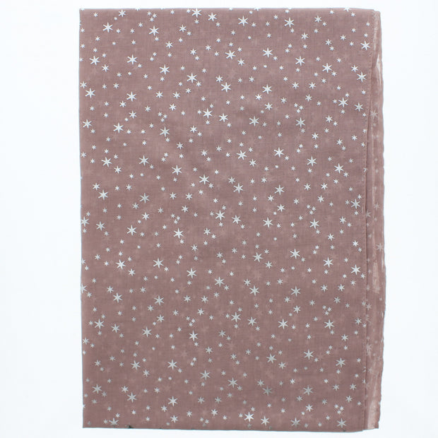 Scarf with Silver Foil Stars