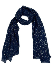 Scarf with Silver Foil Stars