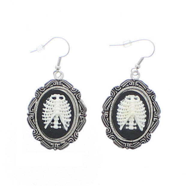 Ribcage Cameo Framed Earrings