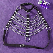 PU Choker & Chain Top Harness