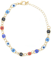 Metal Chain Mini Evil Eye Bracelet