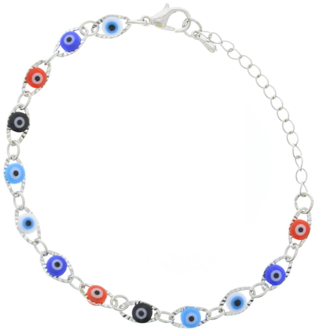 Metal Chain Mini Evil Eye Bracelet