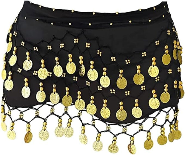 Wrap Round Coin Drop Sequin Skirt