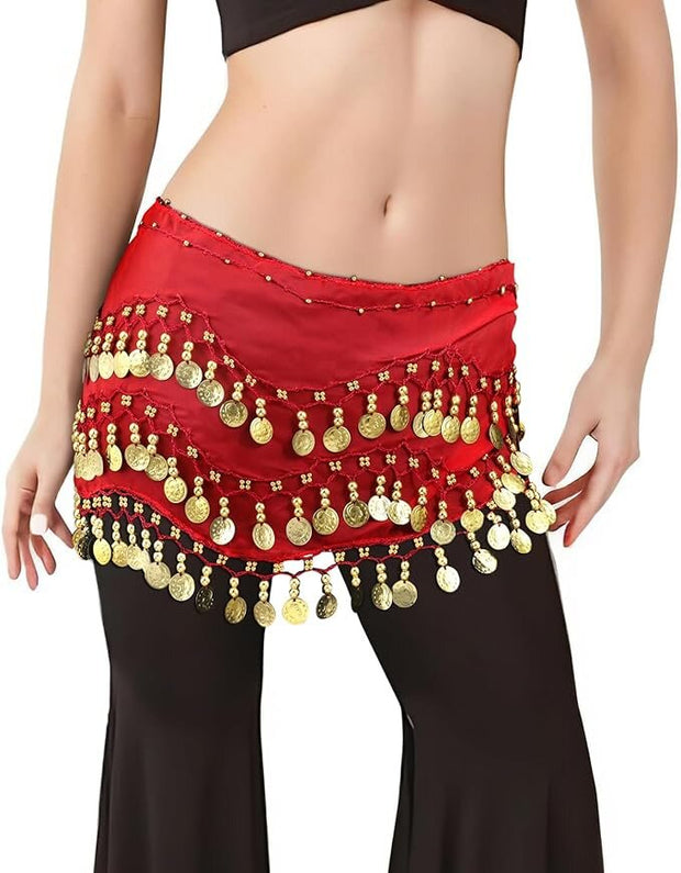 Wrap Round Coin Drop Sequin Skirt