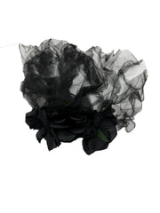 Halloween Black Rose Headband & Veil