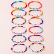 Card of 12 Assorted Colourful Friendship Bracelets