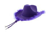 Cowboy Hat with Fur Outline