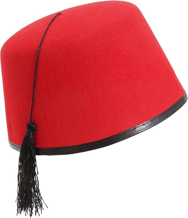 Adult Moroccan/ Turkish Red Fez Hat