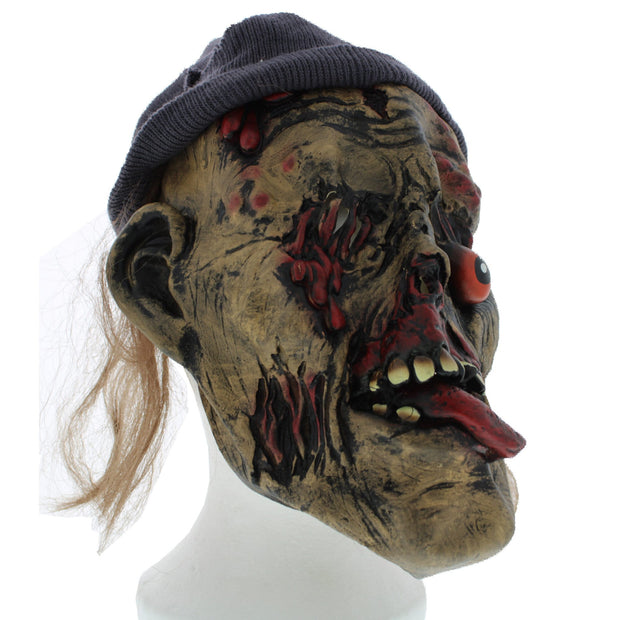 Scary Zombie Latex Head Mask with Beanie