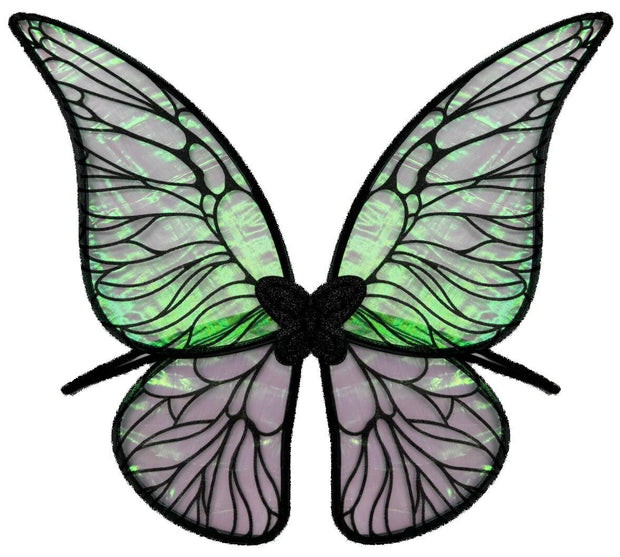 Iridescent Green Detailed Butterfly Wings