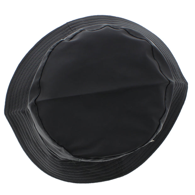 Black Waterproof Bucket Hat with Zip Pocket